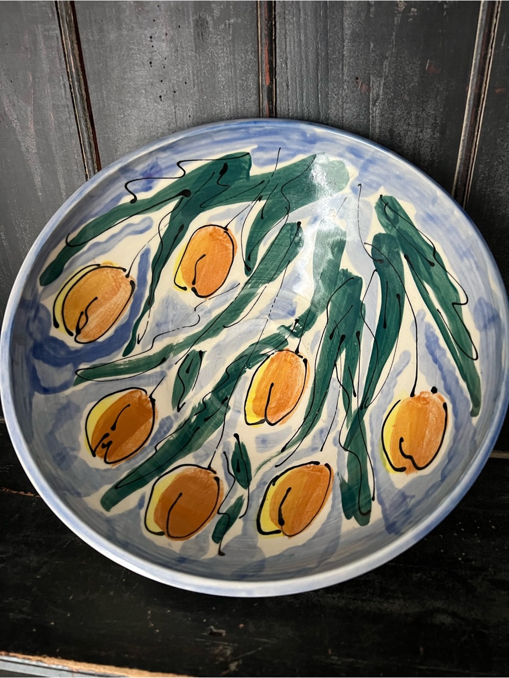 CORI SANDLER pottery , Vancouver Island (2) pieces bowl n plate together